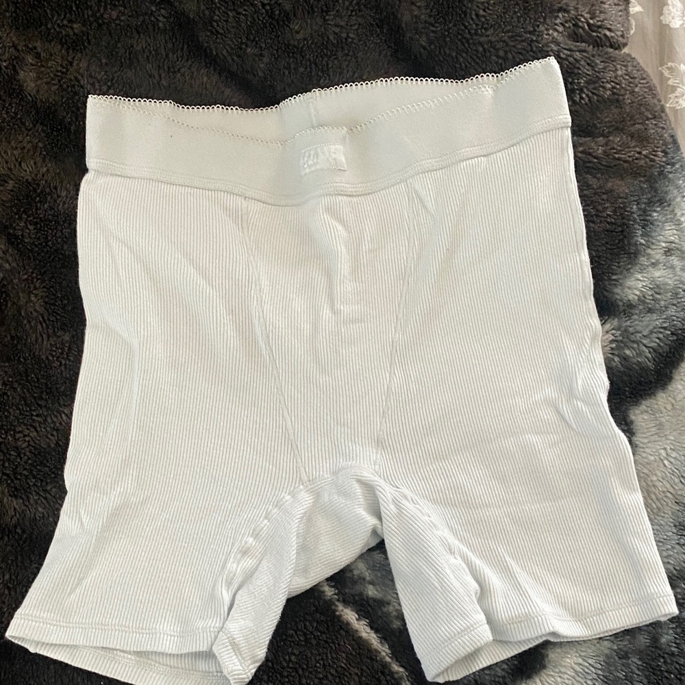 SKIMS light blue cotton rib boxer